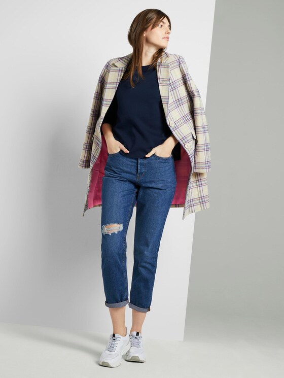 Sweatshirt mit Ärmeldetail - Frauen - Real Navy Blue Sweatshirt mit Ärmeldetail - Frauen - Real Navy Blue - 3 - TOM TAILOR Denim
