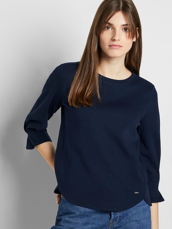 Sweatshirt mit Ärmeldetail - Frauen - Real Navy Blue Sweatshirt mit Ärmeldetail - Frauen - Real Navy Blue - 5 - TOM TAILOR Denim