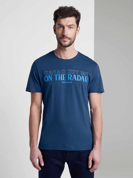 T-shirt with a print - Men - after dark blue T-shirt with a print - Men - after dark blue - 1 - TOM TAILOR