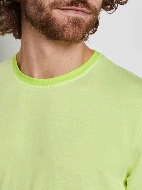T-Shirt mit Underlayer - Männer - neon yellow grindle look T-Shirt mit Underlayer - Männer - neon yellow grindle look - 9 - TOM TAILOR