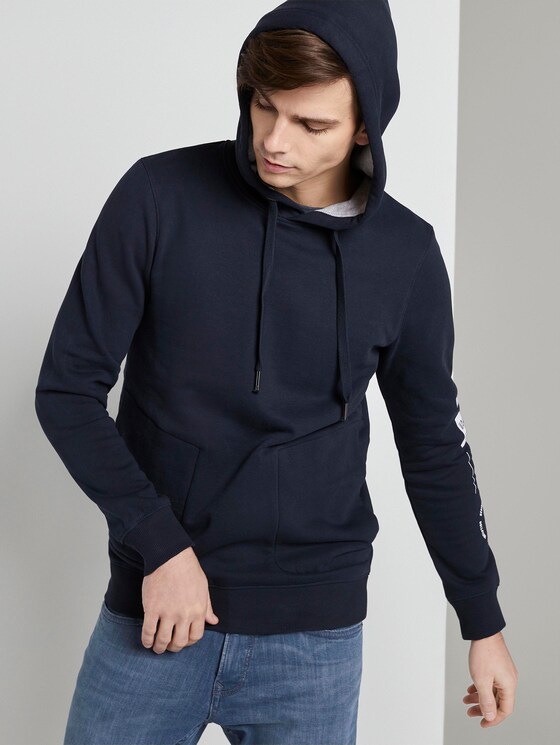 hoodie met print op de mouw - Mannen - Sky Captain Blue hoodie met print op de mouw - Mannen - Sky Captain Blue - 5 - TOM TAILOR Denim