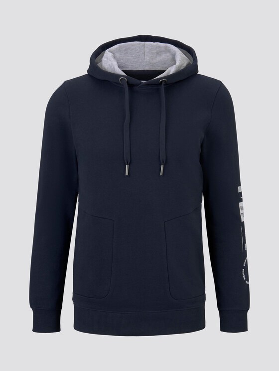 hoodie met print op de mouw - Mannen - Sky Captain Blue hoodie met print op de mouw - Mannen - Sky Captain Blue - 7 - TOM TAILOR Denim