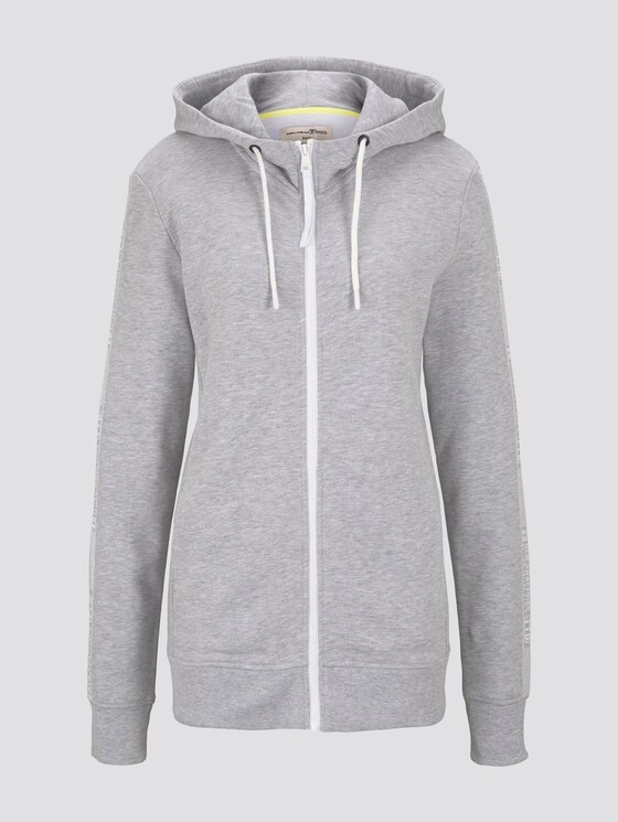 sweat jas met hoodie - Mannen - Light Stone Grey Melange sweat jas met hoodie - Mannen - Light Stone Grey Melange - 7 - TOM TAILOR Denim