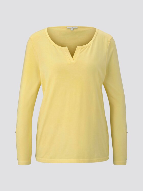 7/8 Arm Shirt mit Henley-Ausschnitt - Frauen - jasmine yellow 7/8 Arm Shirt mit Henley-Ausschnitt - Frauen - jasmine yellow - 7 - TOM TAILOR
