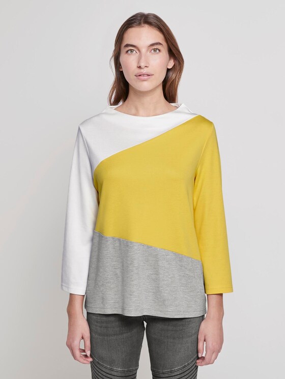 3/4 Arm Shirt im Colorblocking-Look - Frauen - jasmine yellow 3/4 Arm Shirt im Colorblocking-Look - Frauen - jasmine yellow - 1 - TOM TAILOR