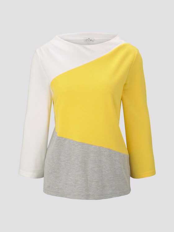 3/4 Arm Shirt im Colorblocking-Look - Frauen - jasmine yellow 3/4 Arm Shirt im Colorblocking-Look - Frauen - jasmine yellow - 7 - TOM TAILOR
