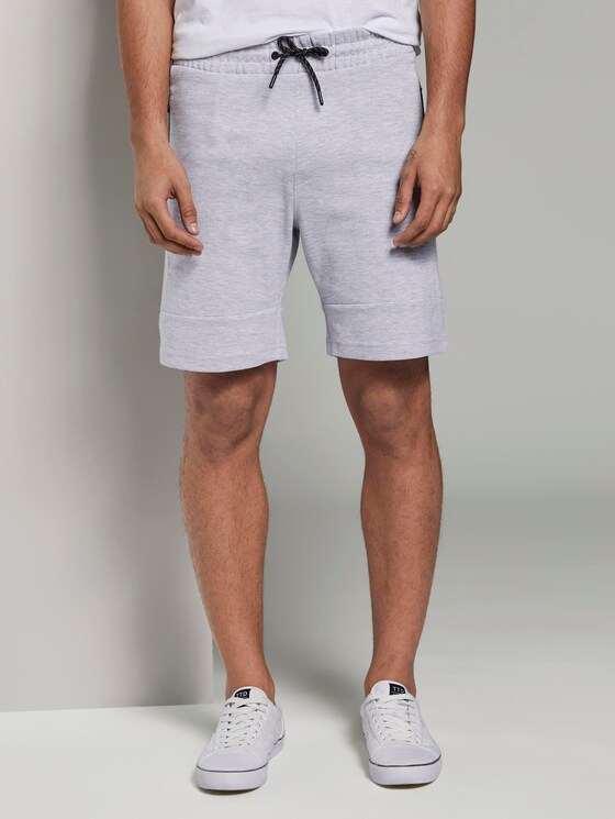 Sweatshorts mit Kordelbund - Männer - Light Stone Grey Melange Sweatshorts mit Kordelbund - Männer - Light Stone Grey Melange - 1 - TOM TAILOR Denim
