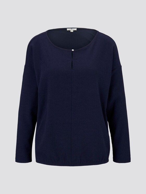 Top met lange mouwen en cut-out detail - Vrouwen - Sky Captain Blue Top met lange mouwen en cut-out detail - Vrouwen - Sky Captain Blue - 7 - TOM TAILOR