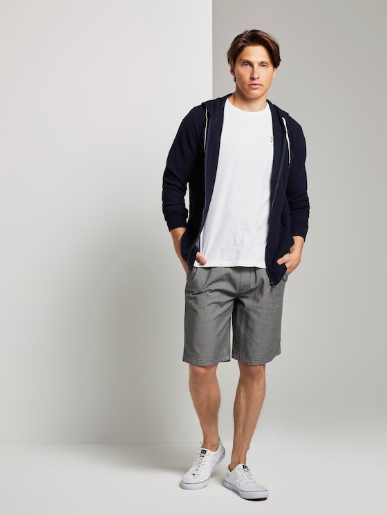 Strukturierte Shorts im Jogger-Fit - Männer - somber grey dot yarn dye Strukturierte Shorts im Jogger-Fit - Männer - somber grey dot yarn dye - 3 - TOM TAILOR Denim