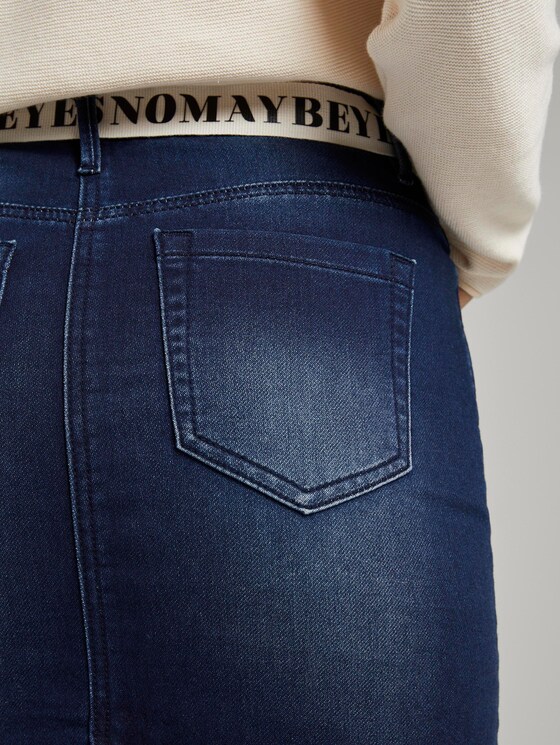 Denim rok met riem tot knoop - Vrouwen - dark stone wash denim Denim rok met riem tot knoop - Vrouwen - dark stone wash denim - 10 - TOM TAILOR