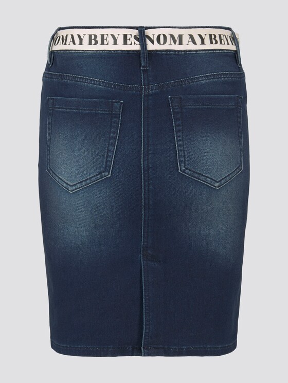 Denim rok met riem tot knoop - Vrouwen - dark stone wash denim Denim rok met riem tot knoop - Vrouwen - dark stone wash denim - 8 - TOM TAILOR
