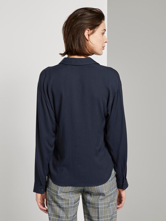 Blouse met V-hals - Vrouwen - Sky Captain Blue Blouse met V-hals - Vrouwen - Sky Captain Blue - 2 - TOM TAILOR