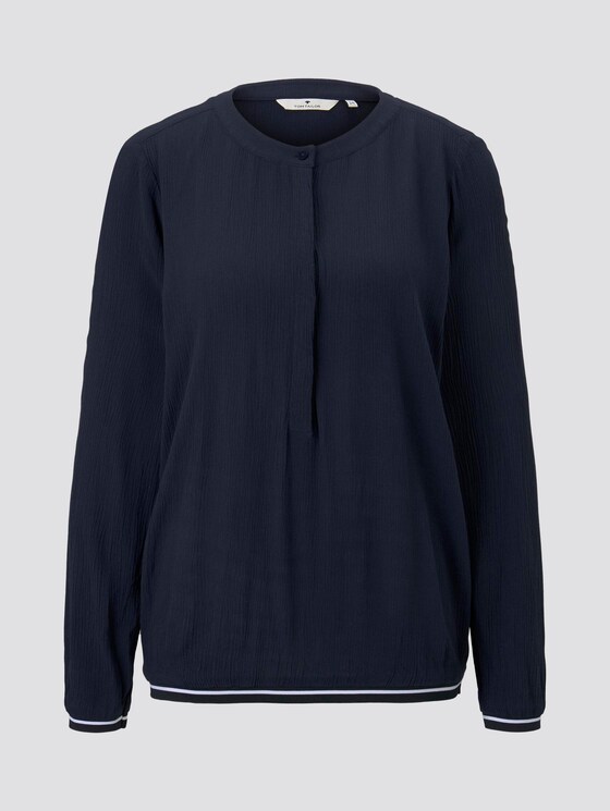 Blouse in a crincle look - Women - Sky Captain Blue Blouse in a crincle look - Women - Sky Captain Blue - 7 - TOM TAILOR