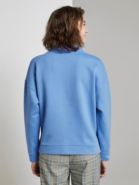 Sweatshirt met opstaande kraag - Vrouwen - sea blue Sweatshirt met opstaande kraag - Vrouwen - sea blue - 2 - TOM TAILOR