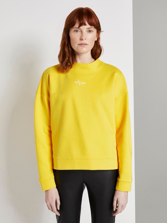 Sweatshirt mit Stehkragen - Frauen - jasmine yellow Sweatshirt mit Stehkragen - Frauen - jasmine yellow - 1 - TOM TAILOR