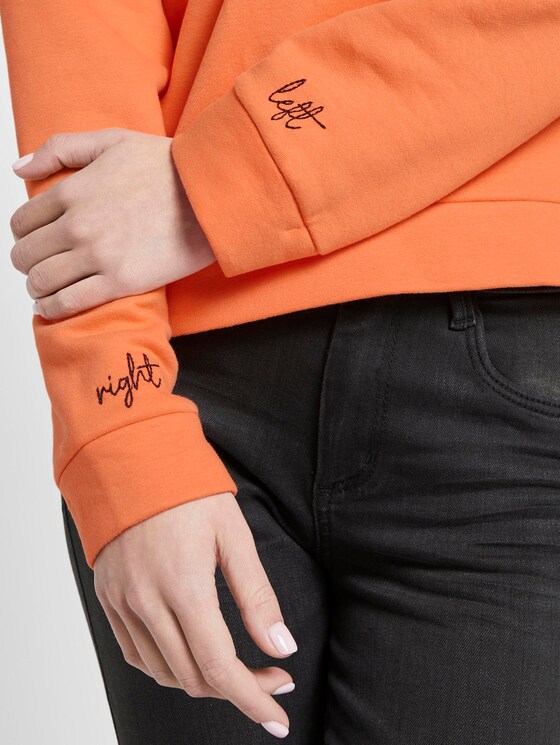 Sweatshirt mit Stehkragen - Frauen - fruity melon orange Sweatshirt mit Stehkragen - Frauen - fruity melon orange - 9 - TOM TAILOR