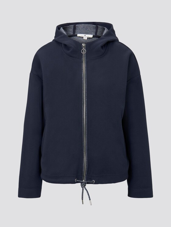 Sweatjacke mit Kordelzug - Frauen - Sky Captain Blue Sweatjacke mit Kordelzug - Frauen - Sky Captain Blue - 7 - TOM TAILOR