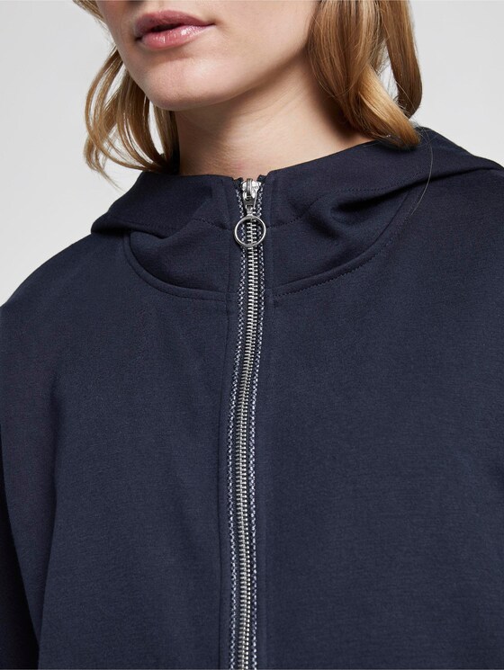 Sweatjacke mit Kordelzug - Frauen - Sky Captain Blue Sweatjacke mit Kordelzug - Frauen - Sky Captain Blue - 9 - TOM TAILOR