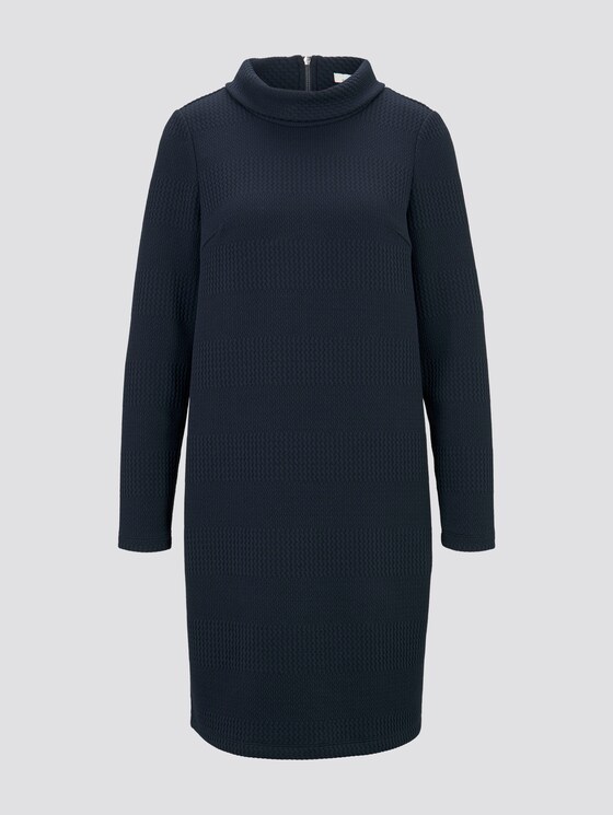 Jurk met structuur en coltrui - Vrouwen - Sky Captain Blue Jurk met structuur en coltrui - Vrouwen - Sky Captain Blue - 7 - TOM TAILOR