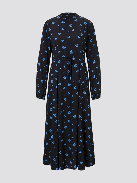 Midi-dress with flower-print - Women - black blue flower print Midi-dress with flower-print - Women - black blue flower print - 7 - TOM TAILOR Denim