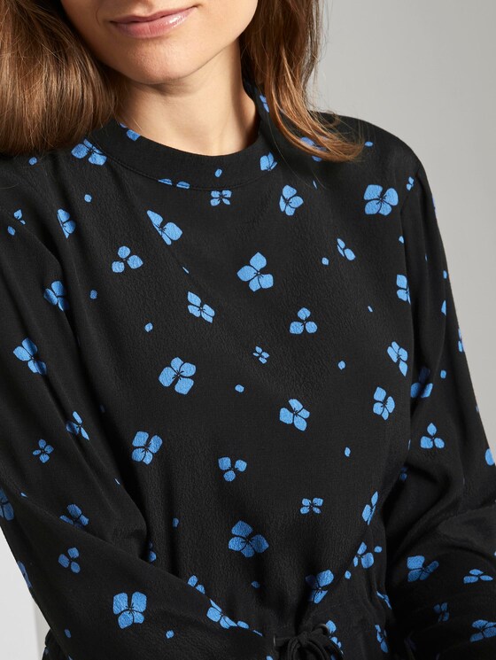 Midi-dress with flower-print - Women - black blue flower print Midi-dress with flower-print - Women - black blue flower print - 9 - TOM TAILOR Denim
