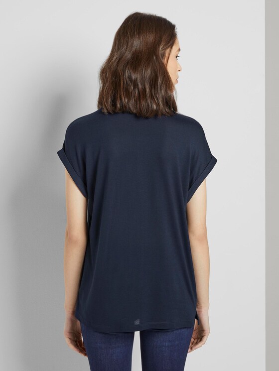 T-Shirt aus Chiffon - Frauen - Sky Captain Blue T-Shirt aus Chiffon - Frauen - Sky Captain Blue - 2 - TOM TAILOR
