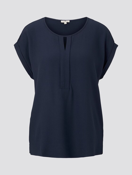 T-Shirt aus Chiffon - Frauen - Sky Captain Blue T-Shirt aus Chiffon - Frauen - Sky Captain Blue - 7 - TOM TAILOR