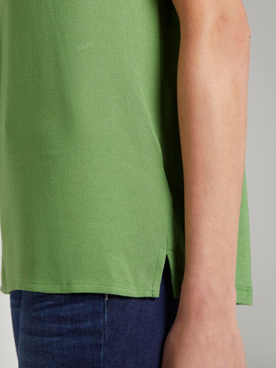 T-Shirt aus Chiffon - Frauen - sundried turf green T-Shirt aus Chiffon - Frauen - sundried turf green - 10 - TOM TAILOR