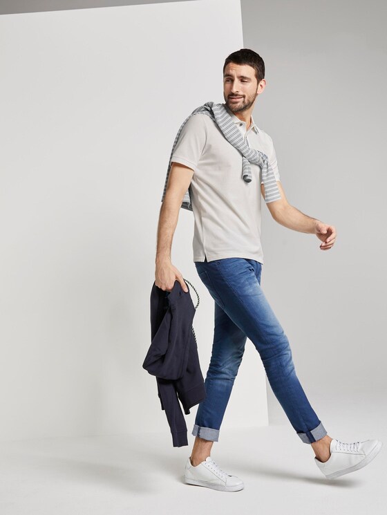 Sportliches Polo-Shirt mit Print - Männer - Off White Sportliches Polo-Shirt mit Print - Männer - Off White - 3 - TOM TAILOR