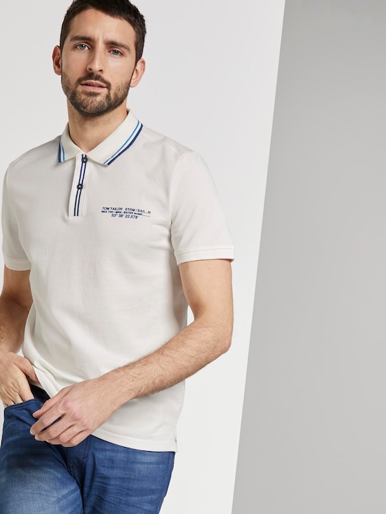 Sportliches Polo-Shirt mit Print - Männer - Off White Sportliches Polo-Shirt mit Print - Männer - Off White - 5 - TOM TAILOR
