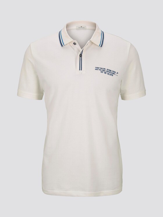 Sportliches Polo-Shirt mit Print - Männer - Off White Sportliches Polo-Shirt mit Print - Männer - Off White - 7 - TOM TAILOR