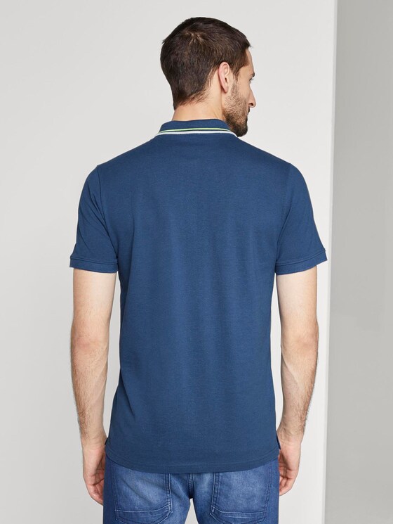 Sporty polo shirt with a print - Men - after dark blue Sporty polo shirt with a print - Men - after dark blue - 2 - TOM TAILOR