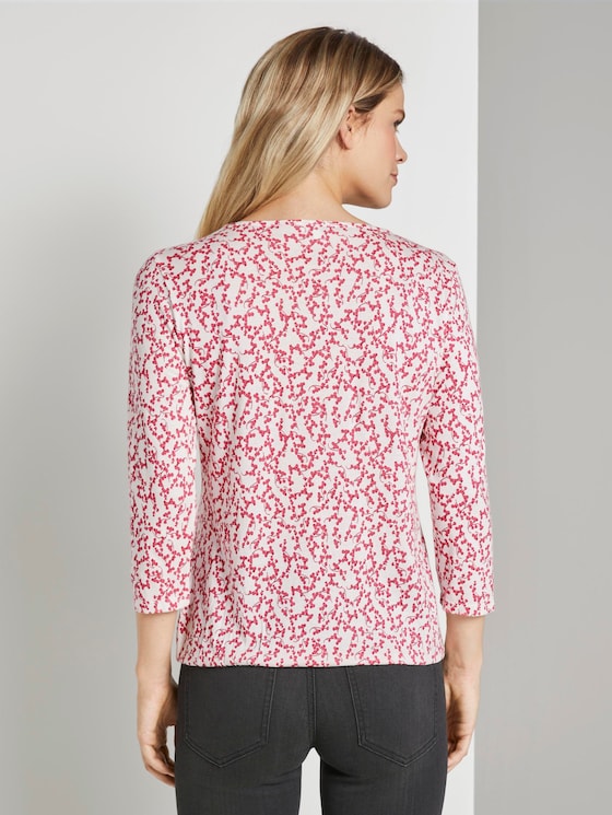 Blusenshirt mit Print - Frauen - pink flowery design Blusenshirt mit Print - Frauen - pink flowery design - 2 - TOM TAILOR