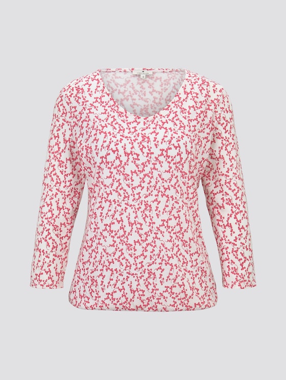 Blusenshirt mit Print - Frauen - pink flowery design Blusenshirt mit Print - Frauen - pink flowery design - 7 - TOM TAILOR