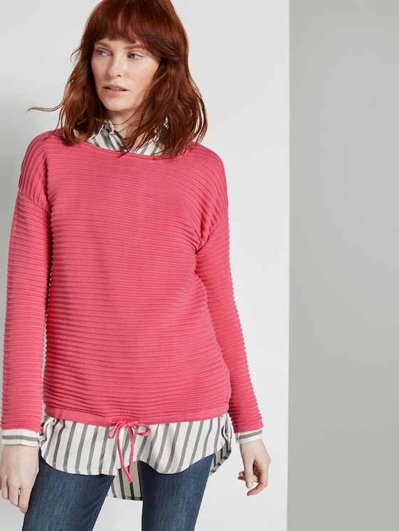 Strukturierter Pullover - Frauen - charming pink Strukturierter Pullover - Frauen - charming pink - 5 - TOM TAILOR