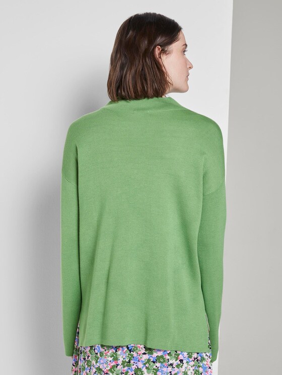Sweater mit Stehkragen - Frauen - sundried turf green Sweater mit Stehkragen - Frauen - sundried turf green - 2 - TOM TAILOR