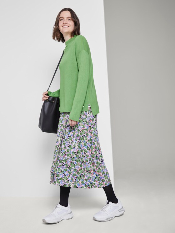 Sweater mit Stehkragen - Frauen - sundried turf green Sweater mit Stehkragen - Frauen - sundried turf green - 3 - TOM TAILOR