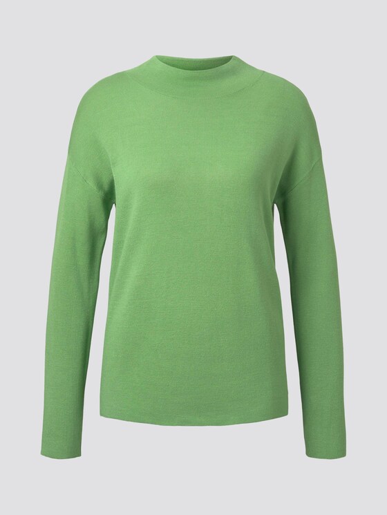 Sweater mit Stehkragen - Frauen - sundried turf green Sweater mit Stehkragen - Frauen - sundried turf green - 7 - TOM TAILOR