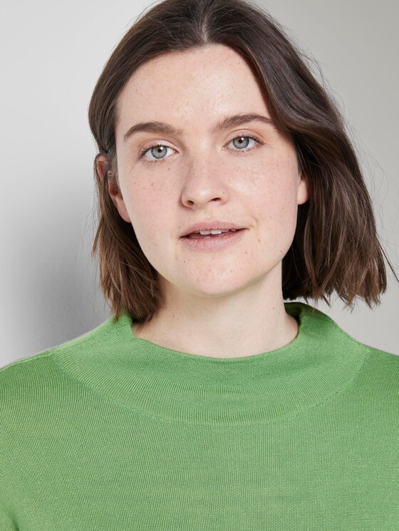 Sweater mit Stehkragen - Frauen - sundried turf green Sweater mit Stehkragen - Frauen - sundried turf green - 9 - TOM TAILOR