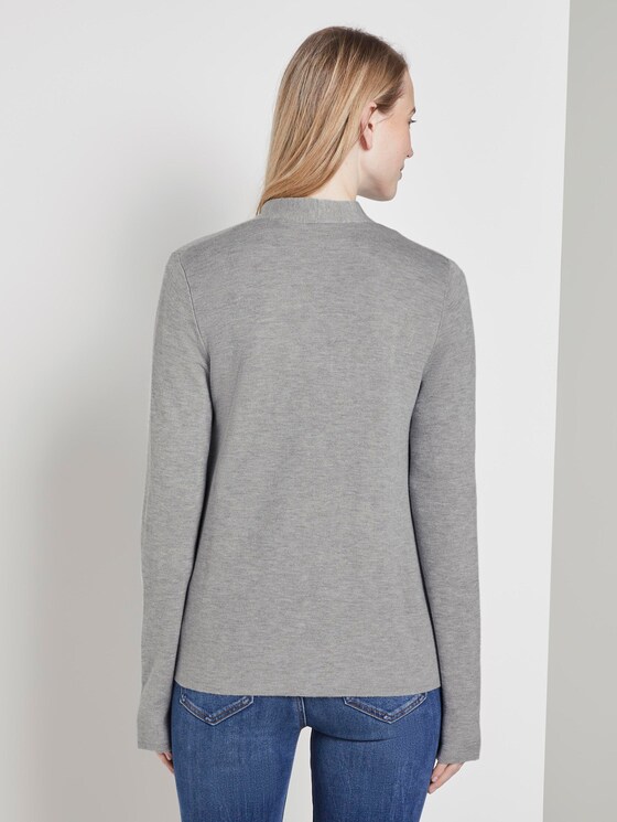 Cardigan mit Wasserfallausschnitt - Frauen - Silver Grey Melange Cardigan mit Wasserfallausschnitt - Frauen - Silver Grey Melange - 2 - TOM TAILOR