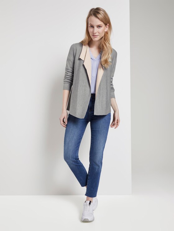 Cardigan mit Wasserfallausschnitt - Frauen - Silver Grey Melange Cardigan mit Wasserfallausschnitt - Frauen - Silver Grey Melange - 3 - TOM TAILOR