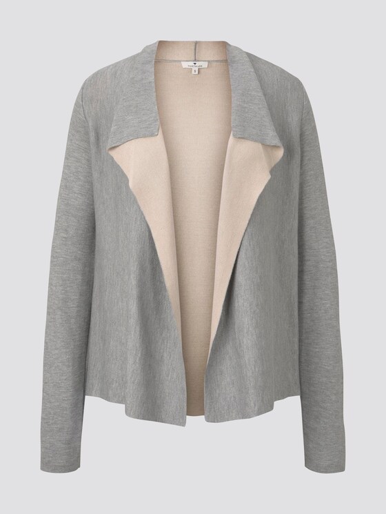 Cardigan mit Wasserfallausschnitt - Frauen - Silver Grey Melange Cardigan mit Wasserfallausschnitt - Frauen - Silver Grey Melange - 7 - TOM TAILOR