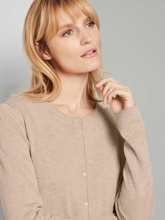 schlichter Cardigan - Frauen - desert sand melange schlichter Cardigan - Frauen - desert sand melange - 9 - TOM TAILOR