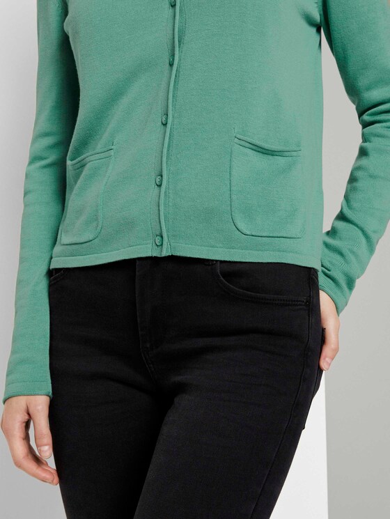 schlichter Cardigan - Frauen - soft leaf green schlichter Cardigan - Frauen - soft leaf green - 10 - TOM TAILOR