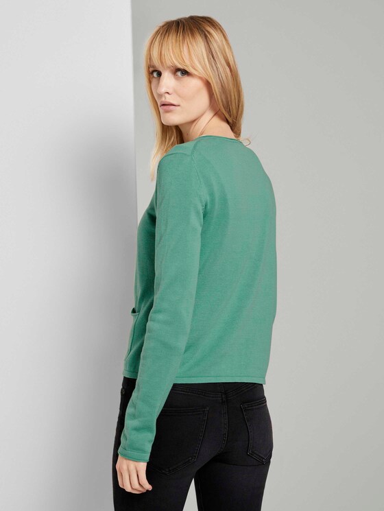 schlichter Cardigan - Frauen - soft leaf green schlichter Cardigan - Frauen - soft leaf green - 2 - TOM TAILOR