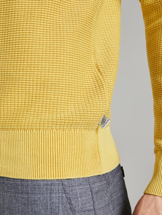 Strukturierter Sweater im Washed-Look - Männer - Californian Yellow Strukturierter Sweater im Washed-Look - Männer - Californian Yellow - 10 - TOM TAILOR