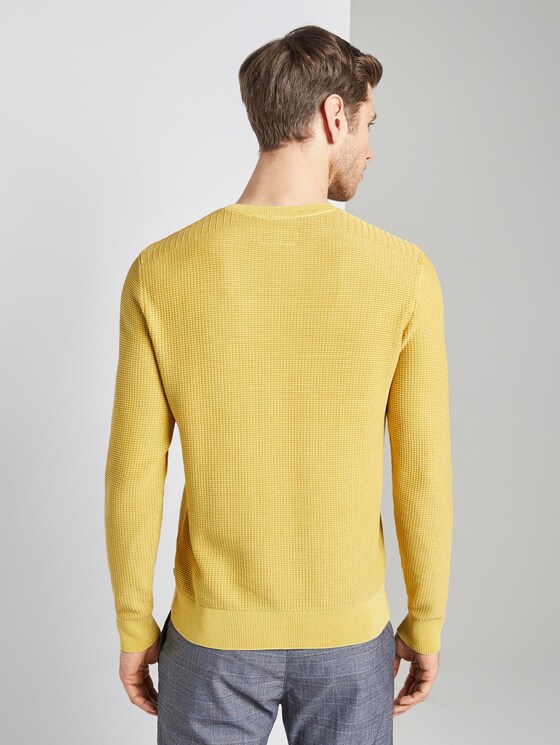 Strukturierter Sweater im Washed-Look - Männer - Californian Yellow Strukturierter Sweater im Washed-Look - Männer - Californian Yellow - 2 - TOM TAILOR