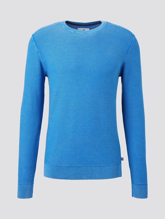 Strukturierter Sweater im Washed-Look - Männer - victory blue Strukturierter Sweater im Washed-Look - Männer - victory blue - 7 - TOM TAILOR