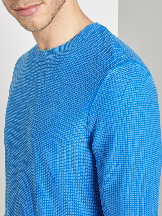 Strukturierter Sweater im Washed-Look - Männer - victory blue Strukturierter Sweater im Washed-Look - Männer - victory blue - 9 - TOM TAILOR
