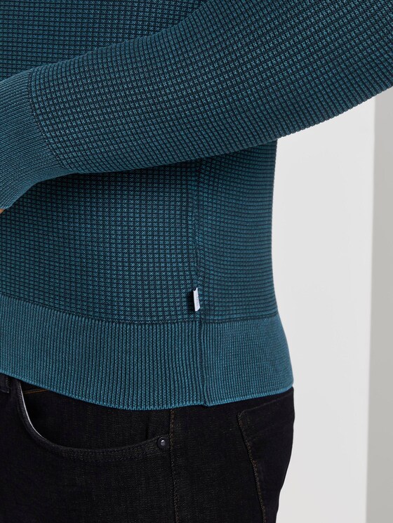 Strukturierter Sweater im Washed-Look - Männer - deep pond green Strukturierter Sweater im Washed-Look - Männer - deep pond green - 10 - TOM TAILOR